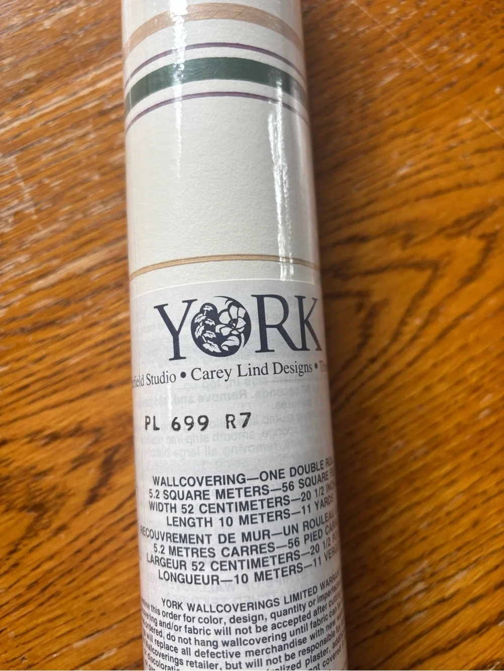 York Wallcovering / Wallpaper Striped Discontinued PL 699 R7
